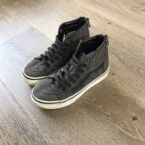 KIDS SK8-HI black and white high top vans 13